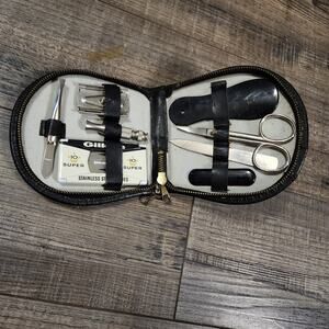 Vintage Leather Mens Grooming Kit CC